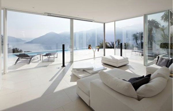 panoramic aluminium windows in interior design